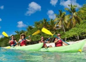 Kayaking to Honeymoon Beach with VI Eco Tours