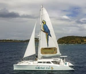 beautiful Virgin islands Catamaran, Snorkel Cat Charters St thomas