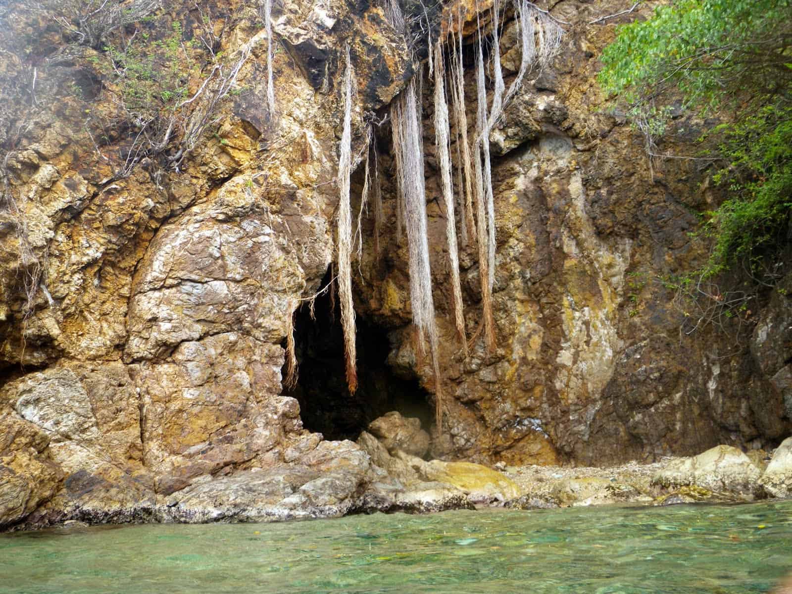 The Caves from the water on Norman Island BVI